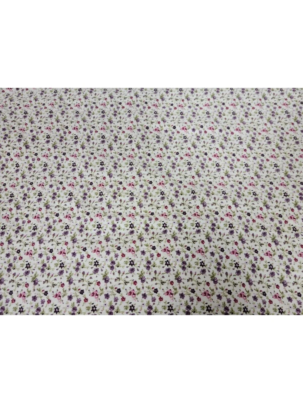 Laura Ashley Pink And Purple Floral Cotton King Flat Sheet